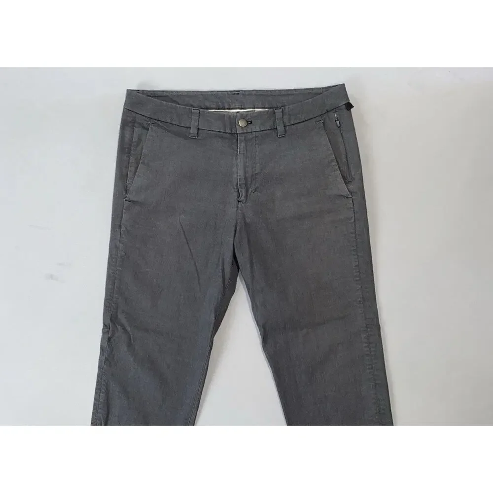 Lululemon LM5ABXS Slim Fit ABC Utilitech Flat Front Chino Tech Pants. 34X31, GUC